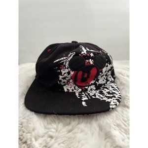 Disney Parks Mickey Mouse Baseball Cap Hat Black Red White Splash Youth Size